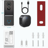 Wireless Video Doorbell, 1080P HD, No Monthly Fee, Triple Motion Detection, 180-Day Battery Life, Night Vision, 2-Way Audio, IP66 Weatherproof, Works with Alexa & Google Home