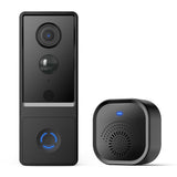 Wireless Video Doorbell, 1080P HD, No Monthly Fee, Triple Motion Detection, 180-Day Battery Life, Night Vision, 2-Way Audio, IP66 Weatherproof, Works with Alexa & Google Home