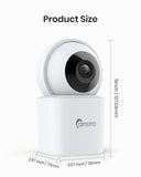 5MP Super HD Indoor Security PT WiFi IP Camera - Pan & Tilt, No Monthly Fee, AI Detection, Dog Puppy, Baby Monitor, 2-way Talk, Night Vision, Baby & Pet Monitor