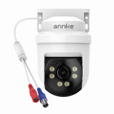 ANNKE 5MP TVI CCTV Home Surveillance Dome PT Camera with 350° pan and 90° tilt, 30m Night Vision, IP65 Weatherproof, One Way Audio