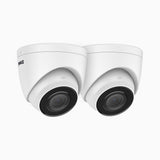 C500 - 2 Pcs 3K Super HD Outdoor PoE Security CCTV Camera, Built-in Microphone, SD Card Slot, EXIR 2.0 Night Vision, IP67, Works with Alexa