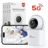 5 PCS, 5MP Super HD Indoor Security PT WiFi IP Camera - Pan & Tilt, No Monthly Fee, AI Detection, Dog Puppy, Baby Monitor, 2-way Talk, Night Vision, Baby & Pet Monitor