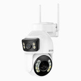 WCD1012 - 10MP UHD Dual-Lens Outdoor Wireless WiFi PTZ Security Camera, 360° Panoramic View, 12X Optical Zoom, Smart Dual Light Night Vision, Two-Way Audio, 270° Pan & 90° Tilt, Cloud & Max. 256 GB Local Storage, Works with Alexa