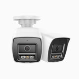 C1200 - 2-Pack 4K 12MP Outdoor Dual Light PoE Security Camera, Colour & IR Night Vision, Human & Vehicle Detection, H.265+, Built-in Microphone, Max. 512 GB Local Storage, IP67