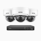 H500 - 3K Super HD 4 Channel 3 Cameras PoE Security System, Color & IR Night Vision, 3072 × 1728 @ 20fps, Smart Human & Vehicle Detection, Built-in Microphone, IP67
