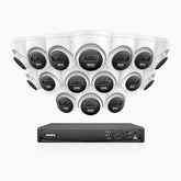 H800 - 4K 16 Channel 16 Cameras PoE Security CCTV System, Human & Vehicle Detection, Colour & IR Night Vision, Built-in Microphone, RTSP Supported