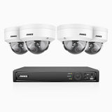 H800 - 4K 8 Channel 4 Cameras PoE Security CCTV System, Human & Vehicle Detection, Built-in Mic, Colour & IR Night Vision, RTSP Supported