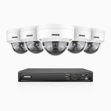 H800 - 4K 8 Channel 5 Cameras PoE Security CCTV System, Human & Vehicle Detection, Colour & IR Night Vision, Built-in Micphone, RTSP Supported
