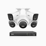 H800 - 4K 8 Channel PoE Security CCTV System with 2 Bullet & 3 Turret Cameras, Human & Vehicle Detection, Colour & IR Night Vision, Built-in Mic, RTSP Supported