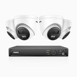 H800 - 4K 8 Channel 4 Cameras PoE Security CCTV System, Human & Vehicle Detection, Built-in Mic, Colour & IR Night Vision, RTSP Supported