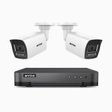H800 - 4K 8 Channel 2 Cameras PoE Security CCTV System, Human & Vehicle Detection, Colour & IR Night Vision, Built-in Mic, RTSP Supported