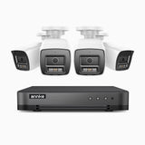H800 - 4K 8 Channel 4 Cameras PoE Security CCTV System, Human & Vehicle Detection, Built-in Mic, Colour & IR Night Vision, RTSP Supported