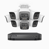H800 - 4K 8 Channel 8 Cameras PoE Security CCTV System, Human & Vehicle Detection, EXIR 2.0 Night Vision, Built-in Micphone, RTSP Supported