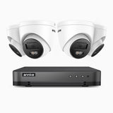 H800 - 4K 8 Channel 4 Cameras PoE Security CCTV System, Human & Vehicle Detection, Built-in Mic, Colour & IR Night Vision, RTSP Supported