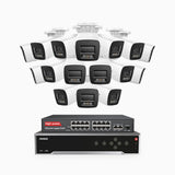 H800 - 4K 32 Channel 16 Cameras PoE Security CCTV System, Human & Vehicle Detection, Colour & IR Night Vision, Built-in Mic, RTSP Supported, 16-Port PoE Switch Included