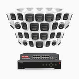 H800 - 4K 32 Channel PoE Security CCTV System with 24 Bullet & 8 Turret Cameras, Human & Vehicle Detection, Colour & IR Night Vision, Built-in Mic, RTSP Supported, 16-Port PoE Switch Included