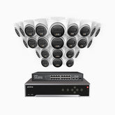 H500 - 3K Super HD 32 Channel 24 Cameras PoE Security System, Color & IR Night Vision, 3072 × 1728 @ 20fps, Smart Human & Vehicle Detection, Built-in Microphone, IP67