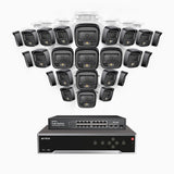 H500 - 3K Super HD 32 Channel 24 Cameras PoE Security System, Color & IR Night Vision, 3072 × 1728 @ 20fps, Smart Human & Vehicle Detection, Built-in Microphone, IP67