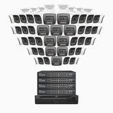 H800 - 4K 64 Channel 48 Cameras PoE Security System, Human & Vehicle Detection, Color & IR Night Vision, Built-in Mic, RTSP Supported, 16-Port PoE Switch Included