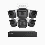 H300 - 2K 3MP 8 Channel 6 Cameras PoE Security System, EXIR 2.0 Night Vision, Motion Detection, H.265+, IP67 Waterproof
