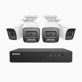 ANNKE 4K 8MP PoE Security Camera System, 4 X 4K IP Cams + 6MP 8CH NVR Recorder, Human & Vehicle Detection, Built-in Micphone, Color & IR Night Vision, RTSP Supported