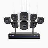 WS800 - 8MP Ultra HD 16 Channel 8 Cameras Wireless NVR Security System, 2.4/5.8G Dual-Band WiFi Pro, Human Motion Detection, Two-Way Audio, Night Vision, Works with Alexa