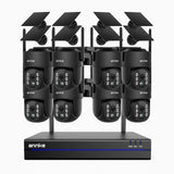 WBS400 - 4MP 8 Channel 8 Battery Cameras Outdoor Wireless NVR Security System, Dual-Band WiFi, 270° Pan & 90° Tilt, 9000mAh Battery & Solar Powered, Motion Detection, Two-Way Audio