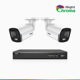 NightChroma<sup>TM</sup> NAK500 - Updated Version, 3K 8 Channel 2 Cameras TVI Security System, Acme Colour Night Vision, 2960 × 1665 Resolution, f/1.0 Aperture (0.001 Lux), Built-in Microphone, IP67