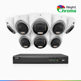 NightChroma<sup>TM</sup> NAK500 - Updated Version, 3K 8 Channel 8 Cameras TVI Security System, Acme Colour Night Vision, 2960 × 1665 Resolution, f/1.0 Aperture (0.001 Lux), Built-in Microphone, IP67
