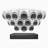 ADLK500 - 3K 16 Channel 16 Dual Light Cameras Wired Security System, Colour & IR Night Vision, 3072*1728 Resolution, f/1.2 Super Aperture, 4-in-1 Output Signal, Built-in Microphone, IP67