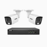 ADLK500 - 3K 8 Channel 2 Dual Light Cameras Wired Security System, Colour & IR Night Vision, 3072*1728 Resolution, f/1.2 Super Aperture, 4-in-1 Output Signal, Built-in Microphone, IP67