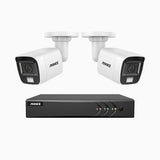 ADLK500 - 3K 8 Channel 2 Dual Light Cameras Wired Security System, Colour & IR Night Vision, 3072*1728 Resolution, f/1.2 Super Aperture, 4-in-1 Output Signal, Built-in Microphone, IP67