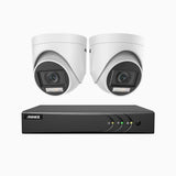 ADLK500 - 3K 8 Channel 2 Dual Light Cameras Wired Security System, Colour & IR Night Vision, 3072*1728 Resolution, f/1.2 Super Aperture, 4-in-1 Output Signal, Built-in Microphone, IP67