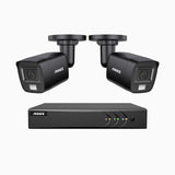 ADLK500 - 3K 8 Channel 2 Dual Light Cameras Wired Security System, Colour & IR Night Vision, 3072*1728 Resolution, f/1.2 Super Aperture, 4-in-1 Output Signal, Built-in Microphone, IP67