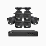 ADLK500 - 3K 8 Channel 6 Dual Light Cameras Wired Security System, Colour & IR Night Vision, 3072*1728 Resolution, f/1.2 Super Aperture, 4-in-1 Output Signal, Built-in Microphone, IP67