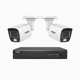 ADLK200 - 1080P 8 Channel 2 Dual Light Cameras Wired Security System, Colour & IR Night Vision, 4-in-1 Output Signal, Built-in Microphone, IP67 Weatherproof