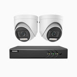 ADLK200 - 1080P 8 Channel 2 Dual Light Cameras Wired Security System, Colour & IR Night Vision, 4-in-1 Output Signal, Built-in Microphone, IP67 Weatherproof