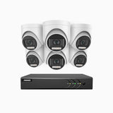 ADLK200 - 1080P 8 Channel 6 Dual Light Cameras Wired Security System, Colour & IR Night Vision, 4-in-1 Output Signal, Built-in Microphone, IP67 Weatherproof
