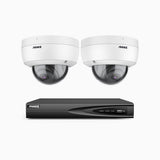 H500 - 5MP 4 Channel 2 Cameras PoE Security CCTV System, EXIR 2.0 Night Vision, Built-in Mic & SD Card Slot, RTSP Supported, Works with Alexa, IP67