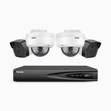H500 - 5MP 4 Channel PoE CCTV System with 2 Bullet & 2 Dome Cameras, EXIR 2.0 Night Vision, Built-in Mic & SD Card Slot, RTSP Supported, Works with Alexa, IP67