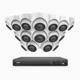 H500 - 5MP 16 Channel 16 Cameras PoE Security CCTV System, EXIR 2.0 Night Vision, Built-in Mic & SD Card Slot, RTSP Supported, Works with Alexa, IP67
