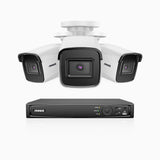 H500 - 5MP 8 Channel 3 Cameras PoE Security CCTV System, EXIR 2.0 Night Vision, Built-in Mic & SD Card Slot, RTSP Supported, Works with Alexa, IP67