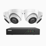 H500 - 5MP 8 Channel 4 Cameras PoE Security CCTV System, EXIR 2.0 Night Vision, Built-in Mic & SD Card Slot, RTSP Supported, Works with Alexa, IP67