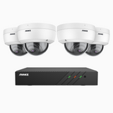 H500 - 5MP 8 Channel 4 Cameras PoE Security CCTV System, EXIR 2.0 Night Vision, Built-in Mic & SD Card Slot, RTSP Supported, Works with Alexa, IP67
