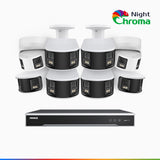 NightChroma<sup>TM</sup> NDK800 – 4K 8 Channel PoE Security System with 6 Bullet & 2 Turret Cameras, f/1.0 Super Aperture, Acme Colour Night Vision, Active Siren and Strobe, Human & Vehicle Detection, 2CH 4K Decoding Capability, Built-in Mic
