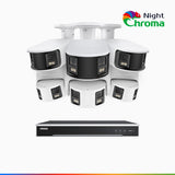 NightChroma<sup>TM</sup> NDK800 – 4K 8 Channel PoE Security System with 3 Bullet & 3 Turret Cameras, f/1.0 Super Aperture, Acme Colour Night Vision, Active Siren and Strobe, Human & Vehicle Detection, 2CH 4K Decoding Capability, Built-in Mic