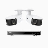 NightChroma<sup>TM</sup> NDK800 – 4K 8 Channel 2 Panoramic Dual Lens Camera PoE Security System, f/1.0 Super Aperture, Acme Colour Night Vision, Active Siren and Strobe, Human & Vehicle Detection, 2CH 4K Decoding Capability, Built-in Mic