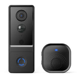 Wireless Video Doorbell, 1080P HD, No Monthly Fee, Triple Motion Detection, 180-Day Battery Life, Night Vision, 2-Way Audio, IP66 Weatherproof, Works with Alexa & Google Home
