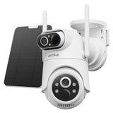 ANNKE 4MP Dual-Lens Solar Security Camera Outdoor Wireless 360° Coverage | Pan/Tilt CCTV Camera, 9000mAh Battery & 4W Solar Panel, Dual PIR & AI Human Detection, 2.4GHz/5GHz Wi-Fi, Colour Night Vision