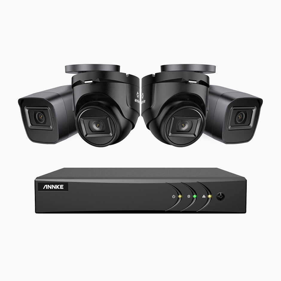 ANNKE 3pcs NC800 4K/8MP Security Camera with AI Human Detection, 130 ft Ture Colour Night Vision, IP67 IP Bullet Camera, Remote Access, Audi並行輸入品 Annke NC800 - 4K IP POE NVR Security Camera that can see in the DARK in  Full Color